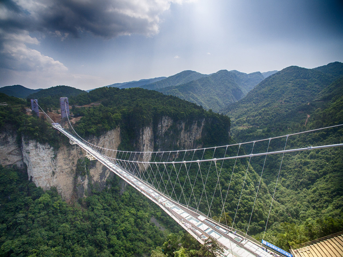 Zhangjiajie sandstone pillars in mist