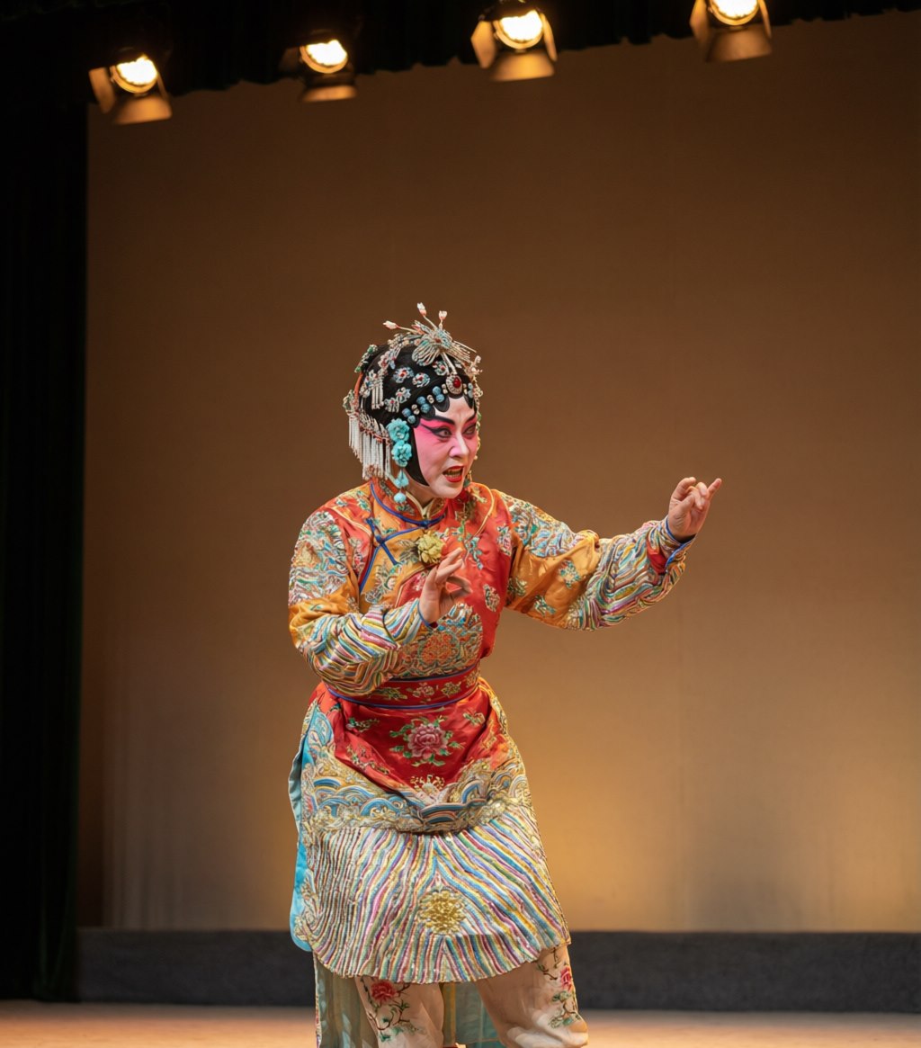 A Ping Opera performer in expressive northern costume